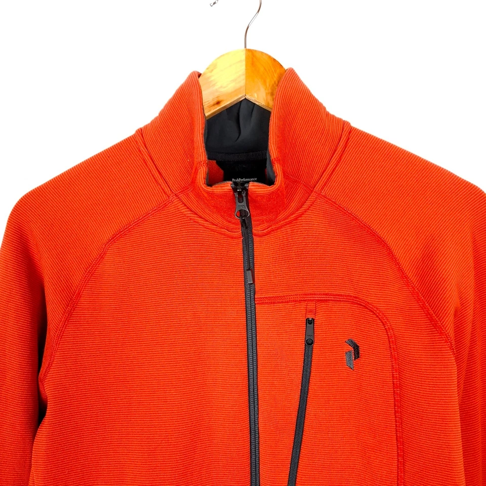 PEAK PERFORMANCE Jumper Talla M Poliéster Cremallera Completa Naranja Cuello ... - Imagen 3 de 4