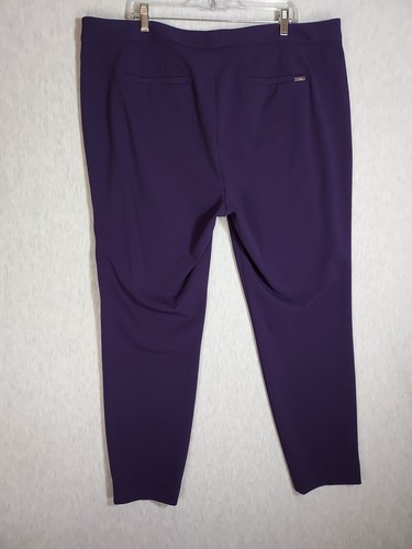 Pantaloni eleganti Calvin Klein donna 20W più melanzana vestibilità moderna - Foto 6 di 10