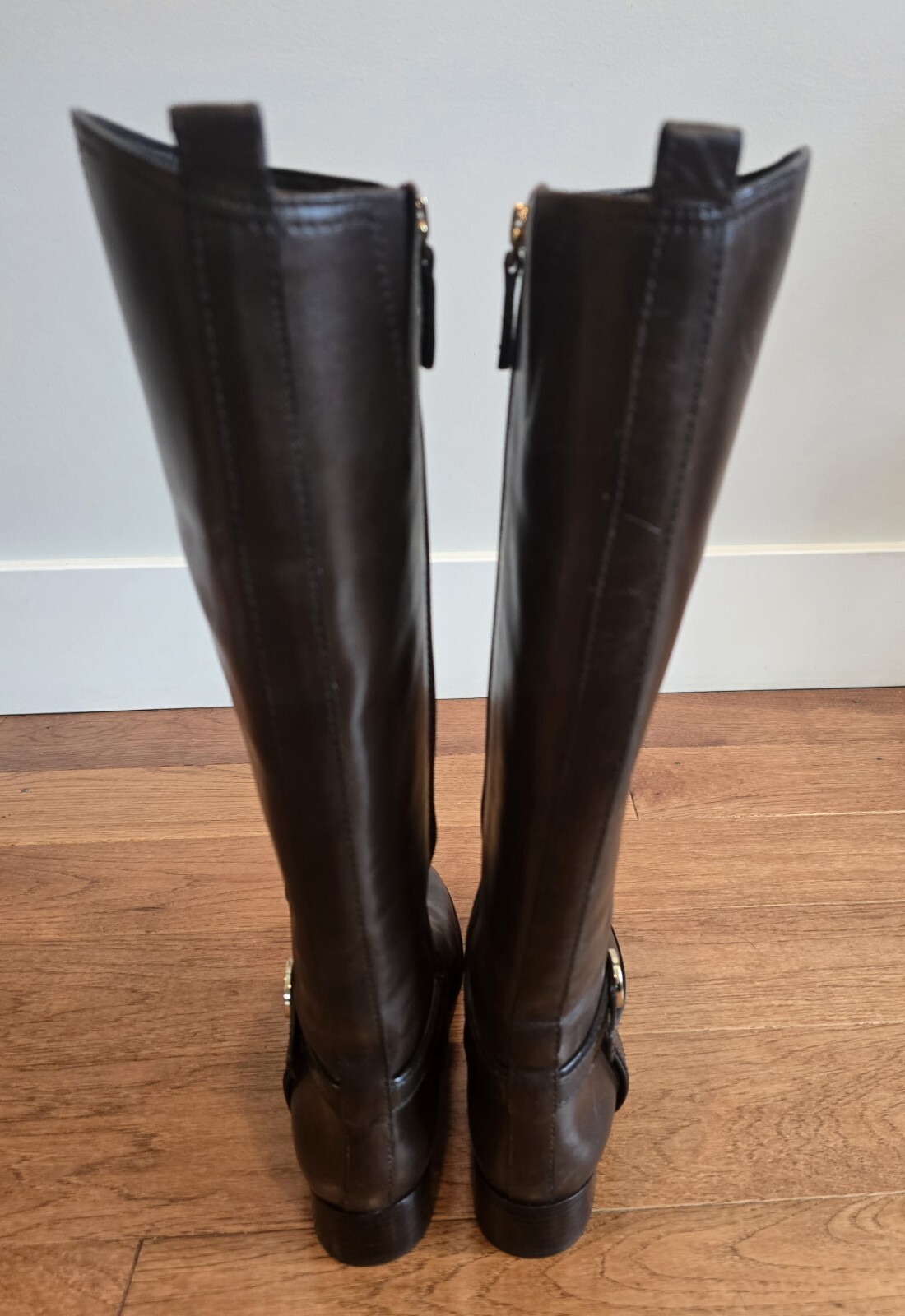 Tory Burch Women’s Donovan Brown Leather Tall Equestrian Riding Boots 6.5 M thumbnail 2