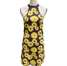 Urban Outfitters NWT Charlie Sunflower Knit Mini Dress Black Yellow Medium