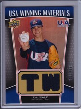 T.J. Walz 2009 Upper Deck Signature Stars Team USA Dual Relic #'d /499 Jersey