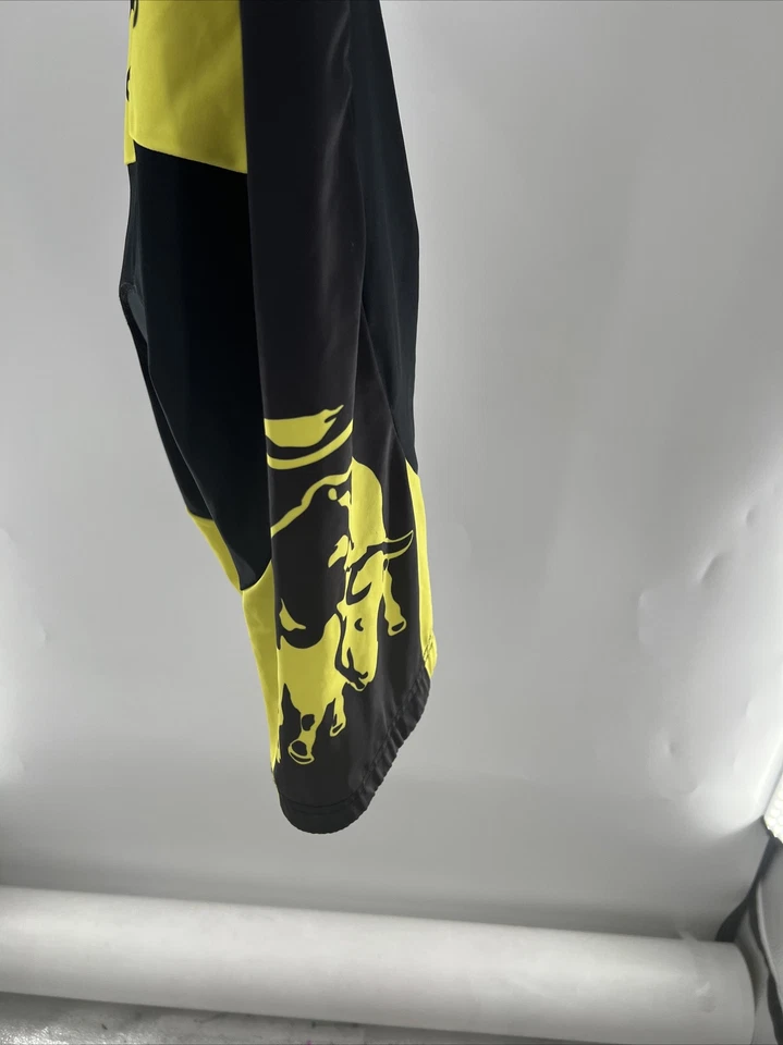 Traje de ciclismo Bianchi para hombre negro amarillo talla 2XL XXL Lamborghini diseño raro Foto 3 de 4