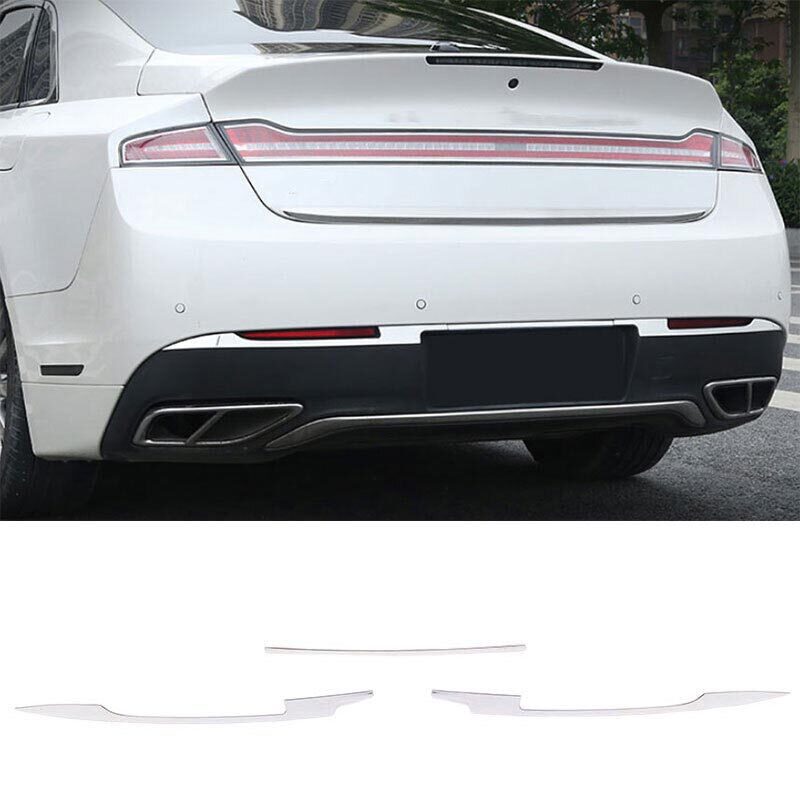 Rear Bumper Strip Protector Silver Cover Trim Steel For Lincoln MKZ 13-20