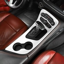 for Challenger Gear Shift Panel Trim for 2015-2020 Dodge Challenger White ABS