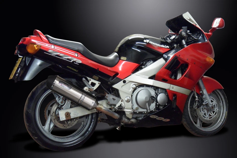 Kawasaki ZX-6 1990-01 ZZR600 2002-05 13,5 «X-овальный из нержавеющей стали выхлопной глушитель набор - Изображение 3 из 4