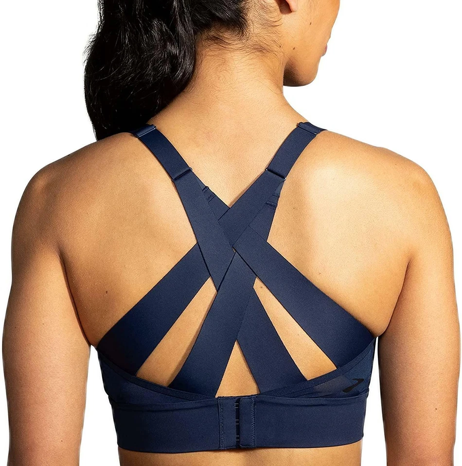 Sujetador Brooks 277176 para mujer Drive Interlace Run azul marino 32DD/E Foto 3 de 3