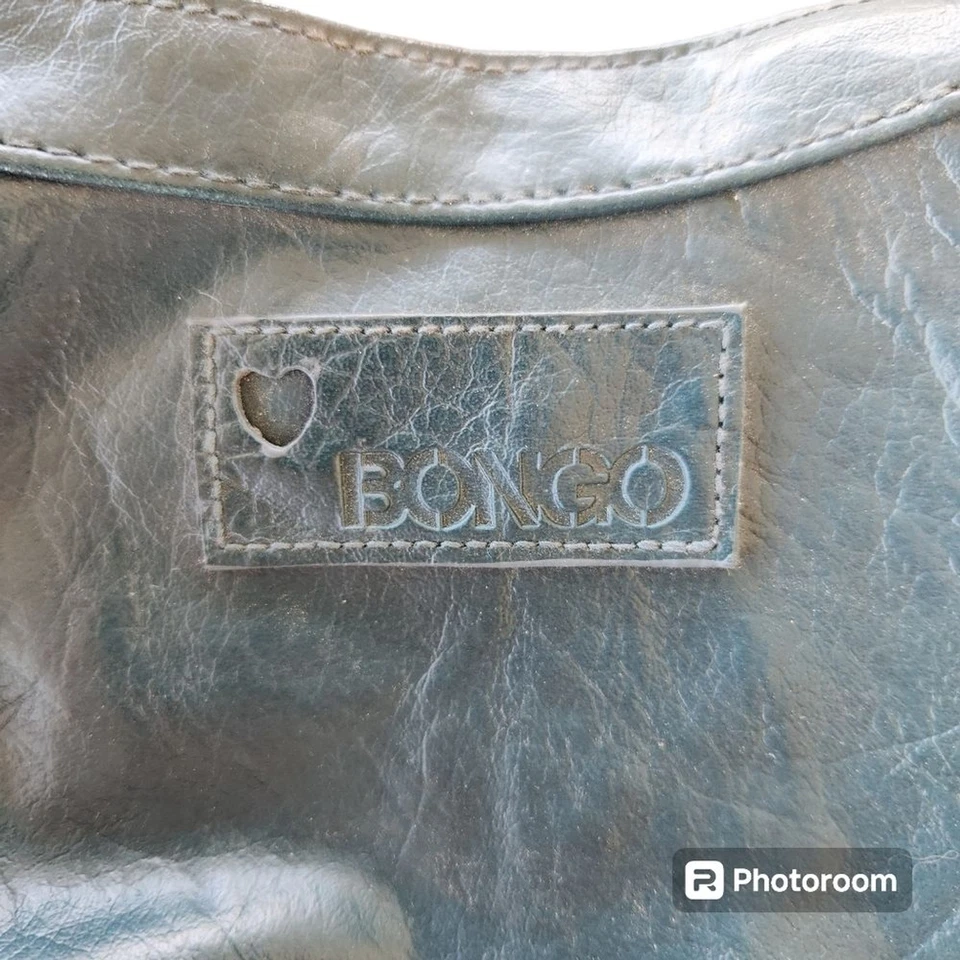 Bongo Mini Bolsa de Ombro de Couro Teal Y2K Trançada Punk Grunge Edgy Robusta Moto - Imagem 4 de 4