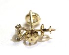 New GIA 14k yellow gold 1.13ct VS2 J K round diamond Martini stud earrings — photo 9