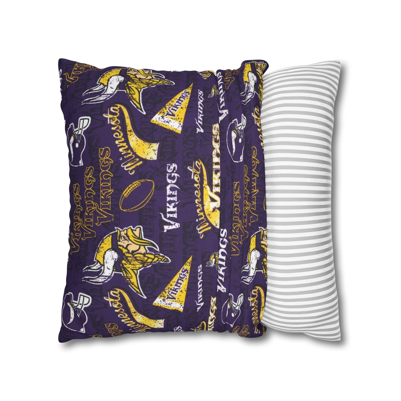 Minnesota Vikings Spun Square Throw Pillow