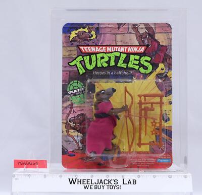 Splinter CAS GRADED 75 85/75/90 10-Back TMNT 1988 Playmates Toys Action Figure