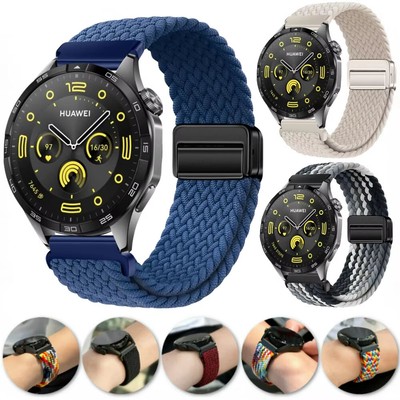 Magnet Nylon Armband für Huawei Watch GT5 Pro 46mm GT4 GT3 GT2 GT2e 4 Pro 48mm