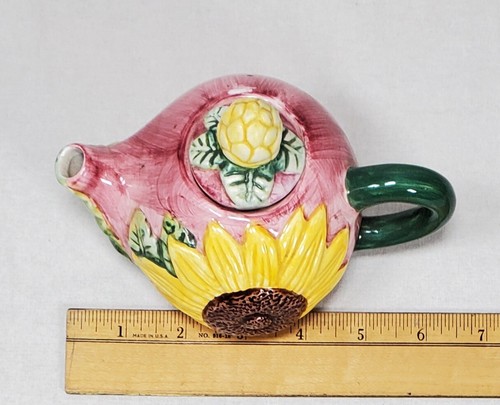 Vintage 1996 CBK Yellow Sunflower Teapot with Lid - Picture 14 of 14