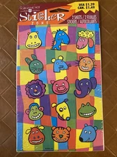 Vintage Animal Stickers Colorful Bright Forget Me Not American Greetings NOS