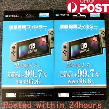 2 Pcs New Clear Hori LCD Screen Protector Film for Nintendo Switch Console