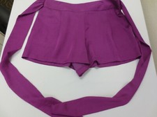 Bisou Bisou Michele Bohbot Women's Sash Waist Shorts - Size 14 - Purple, Shiny