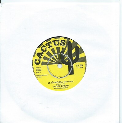 Judge Dread:Je taime (moi non plus)/Look a pussy:UK Cactus:1975