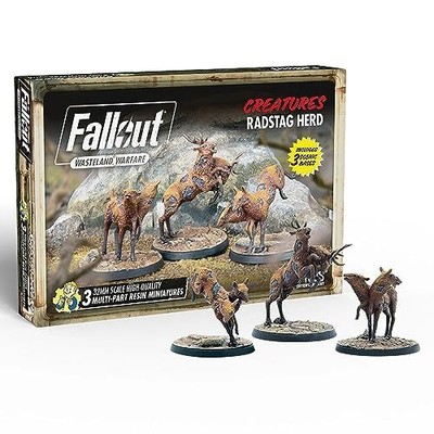 Fallout - Fo Ww Creatures Radstag Herd - New Tabletop - J7332z