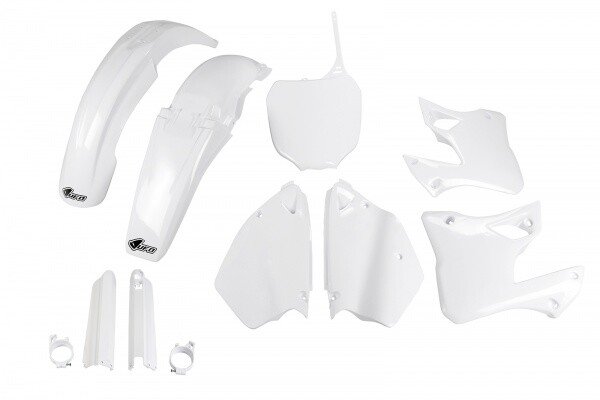 Set Plastics Motorradverkleidungen Full Yamaha YZ 125 - 250 2000 - 2001 Weiß Ufo-image