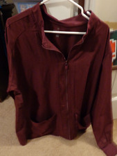 Med Couture Insight 3XL Zip Front Scrub Jacket Wine Style 2660
