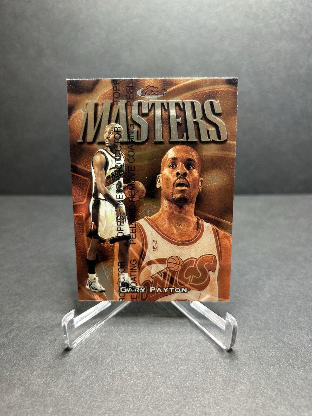 1997-98 Topps Finest Gary Payton Masters #260 - LA Lakers & Seattle Supersonics