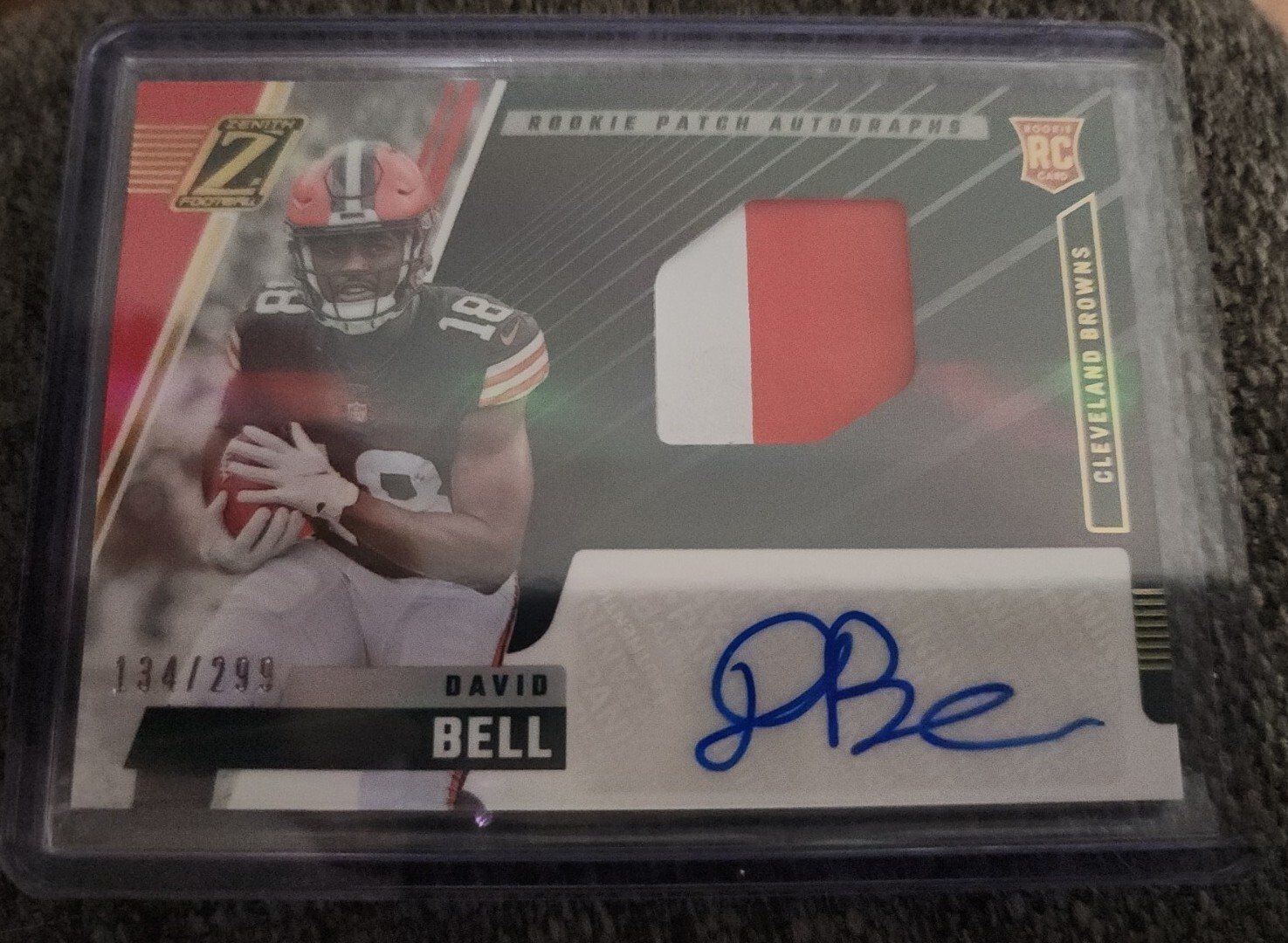 2022 Panini Zenith Football DAVID BELL Auto Patch /299 RPA Cle Browns