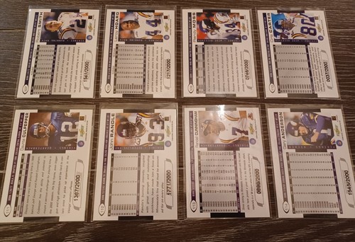 2000 Score Scorecard /2000 Minnesota Vikings Team Set of 8 Moss Carter Randle - Picture 2 of 2