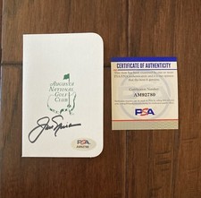 Jack Nicklaus  The Golden Bear  Signed Official Masters Scorecard PSA/DNA COA