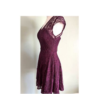Francesca's Beautiful Womens Deep Purple Lace Dress With Zipper Closure NWT XS | eBay Francesca's Beautiful Womens Deep Purple Lace Dress With Zipper Closure NWT XS | eBay