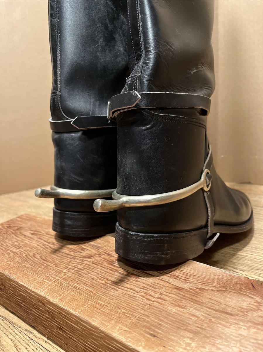 Marlborough English Riding Boots with Spurs Black Leather 18  display picture 3