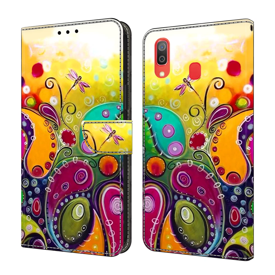 Flower Butterfly Wallet Phone Case For Samsung J3 J5 J7 Pro J4 J6 Plus - Image 4 of 4