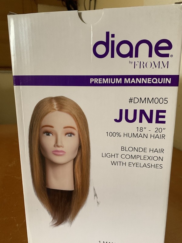 June 100% Human Hair Mannequin With Eyelashes