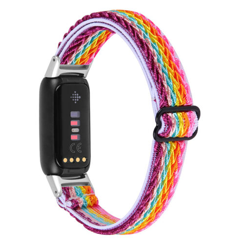 Correa de correa de reloj deportivo elástico tejido de nailon para correa de reloj Fitbit Luxe - Imagen 21 de 24