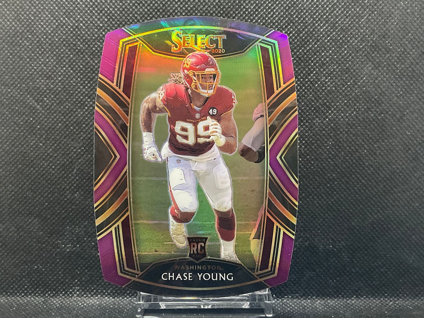 2020 Panini Select NFL Chase Young #264 Purple Prizm Die Cut Rookie