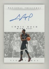 2014-15 National Treasures Signatures Chris Bosh Heat HOF AUTO 21/35