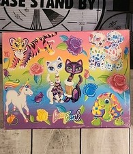 RARE Vintage LISA FRANK Jewelry Box Craft Organizer Various Accessories Pendants