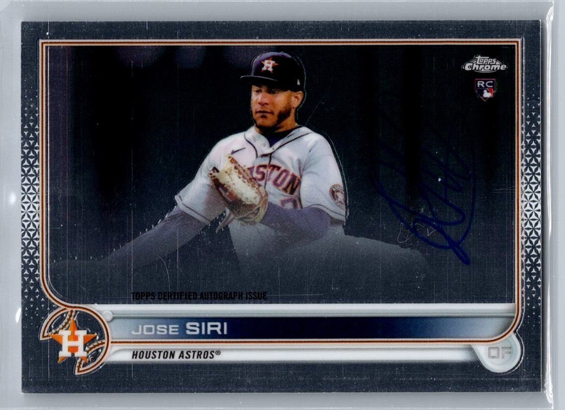 2022 Topps Chrome Rookie Auto #RA-JS Jose Siri Houston Astros RC