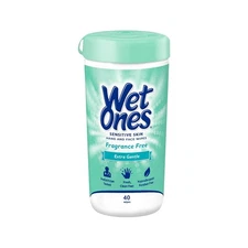Wet Ones Hand and Face Wipes, Sensitive Skin Wipes | 40 Count (Pack of 1) 