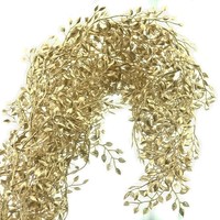 Weihnachtsdeko Miniblattzweig Goldfarben 103 Cm - Kunstpflanze
