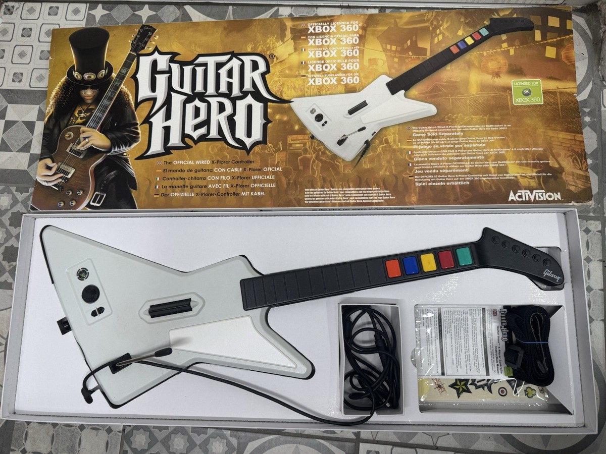 Guitar Hero Legends Of Rock Wired Controller PC Xbox 360 BOXED RARE Clone  Hero