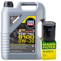 MotoröL Set Liqui Moly 0W-30 5 Liter + ÖLfilter FüR Peugeot 4007 2.4 16V 170 PS