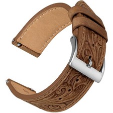 20mm Leather Watch Bands for Samsung Galaxy Watch 6/5/4 40/44/42/45/46mm Retr...