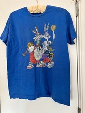 Vintage 90s Space Jam Shirt Bugs Bunny Looney Tunes Michael Jordan Size L