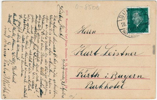 Bischofswerda Carolastraße Ansichtskarte 1928 - Bild 3 von 3