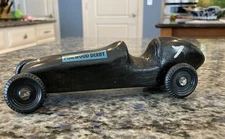 Vintage 1960s70s Handmade Custom Pinewood Derby Race Car Black #7
