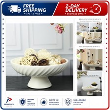 Modern White Pedestal Concrete Bowl