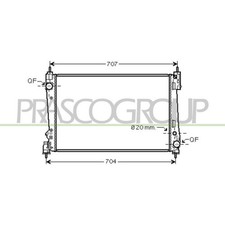 Kühler Motorkühlung Prasco AA210R006 Aq für Alfa Romeo Chrysler Fiat Lancia
