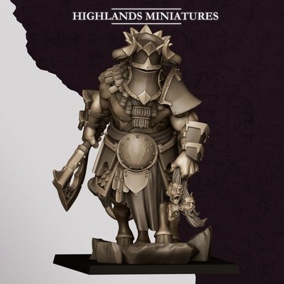 1 Highlands Miniatures Son of Marduk Kusarikku, Great Marduk Minotaur 28mm/32mm