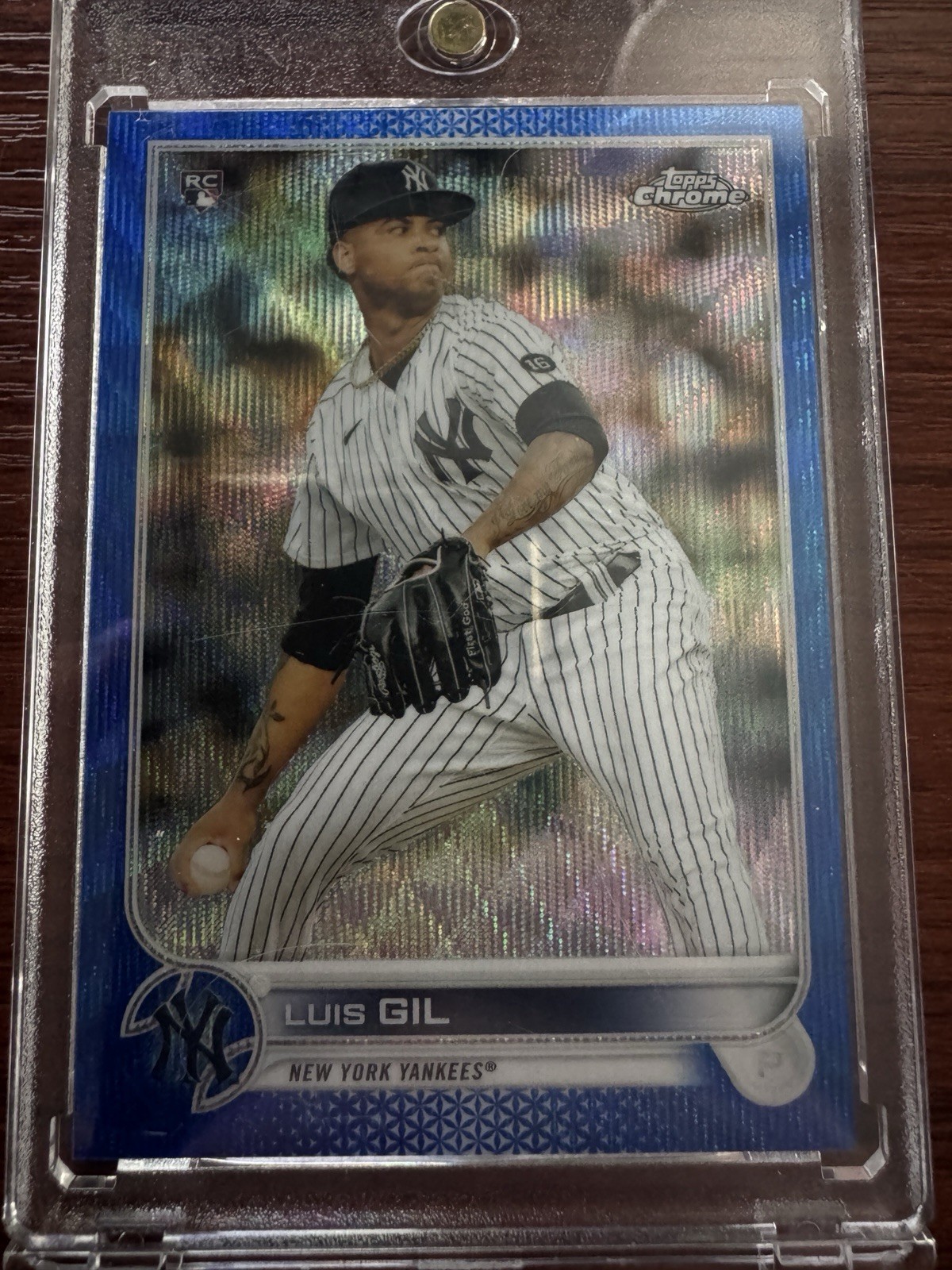 2022 Topps Chrome - Luis Gil #202 Blue Wave Refractor /75 (RC) NY Yankees