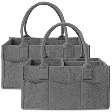 2 Pack Diaper Caddy Organizer - Portable Baby Caddy Organizer with Handle, Nu...