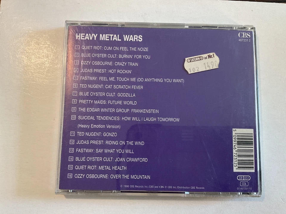 Heavy Metal Wars 1990 CBS CD 16 tracks Judas Priest, Quiet Riot, Ozzy Osbourne.. - Bild 2 von 4